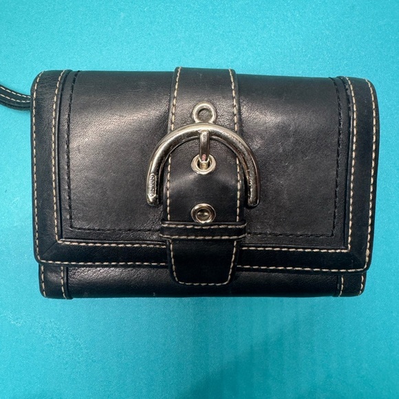 Coach Handbags - Coach Black Buckle Wallet